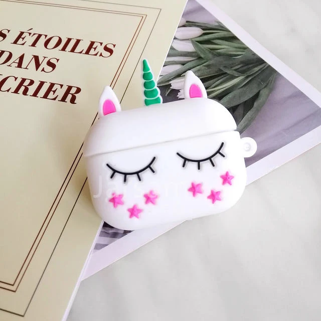 cute For airpods pro case Silicone Wireless Headphone Case Earphone For Airpods pro Case Cover accessories Protective Whitehorse
