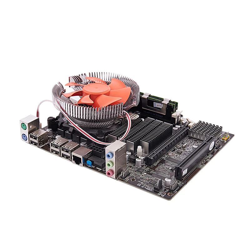 X58 Материнская плата процессор ОЗУ Combo LGA1366 материнская плата с In-tel X5650 и 2-Ch 8G ram ECC с кулером
