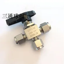 316 нержавеющая сталь высокого класса Посеребренная карта рукав вертикальный тройник переключатель l-тип инструмент шаровой клапан давление 206 кг 3000 фунтов/кв. дюйм