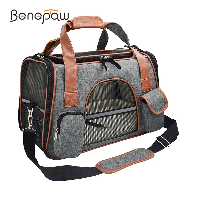 Переносная переноска для собак Benepaw удобная искусственная ручка на молнии
