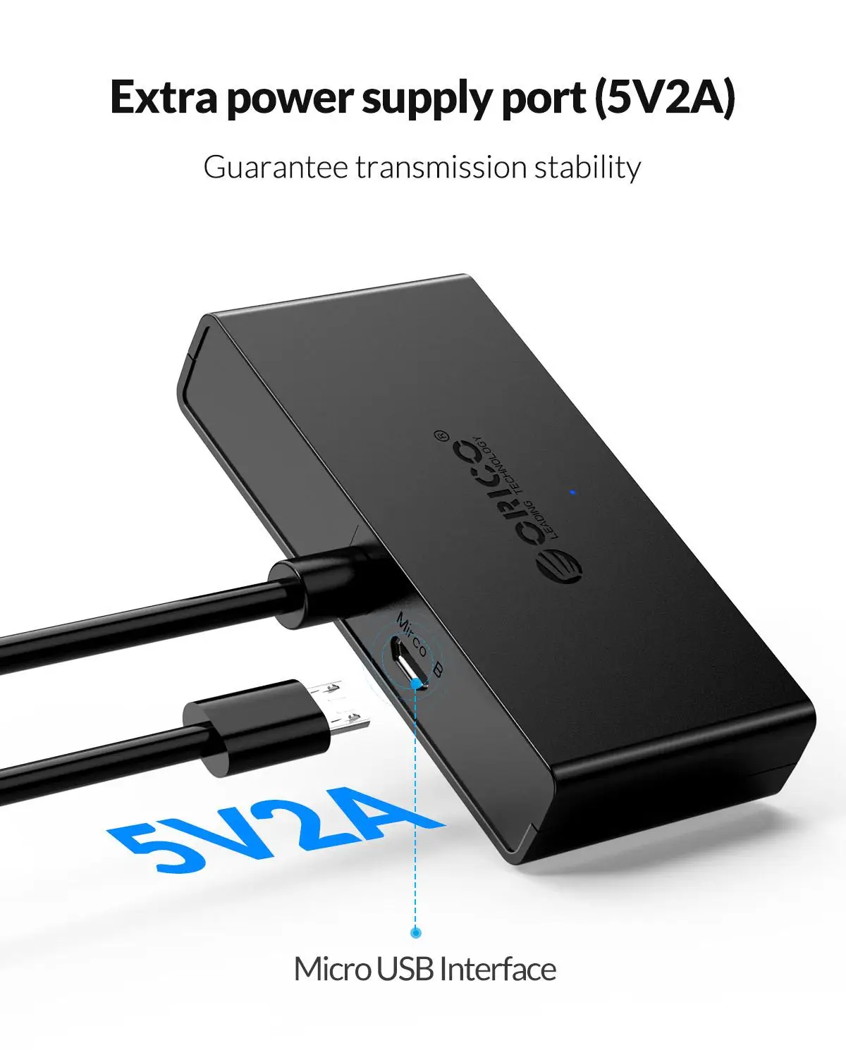 ORICO usb хаб 4 порта USB 3 0 разветвитель с микро портом питания несколько