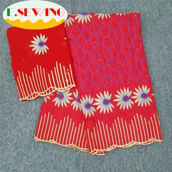 

Latest African Cotton Lace Fabric High Quality Nigerian French Pure Cotton Embroidery Swiss voile Lace Fabrics 5Yards 090137