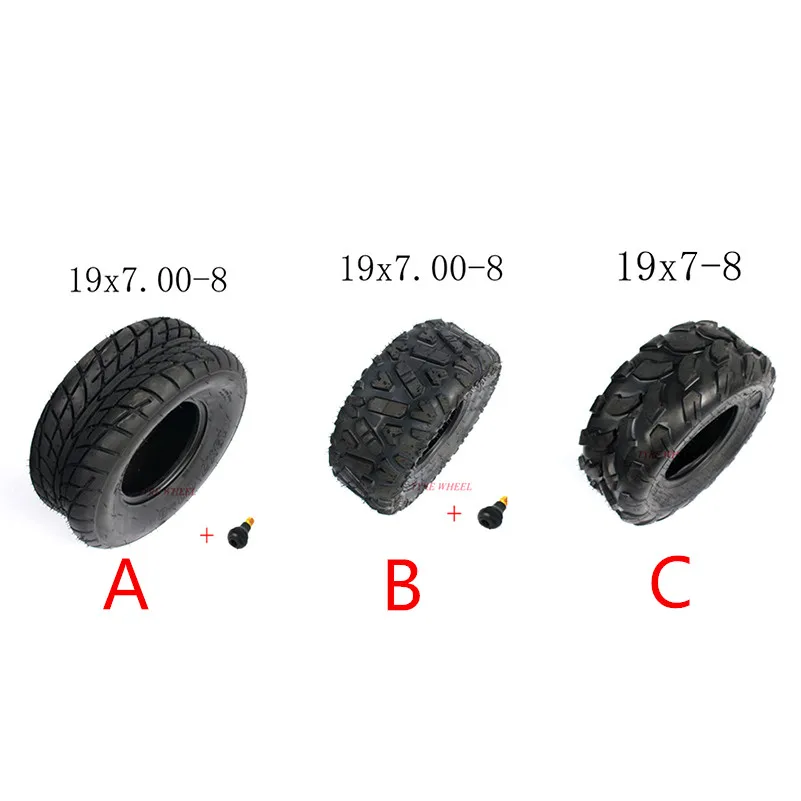8 дюймов ATV вакуумные шины 19x7. 00-8 четыре колеса vehcile подходит для мотоцикла для 50cc 70cc 110cc 125cc маленькие ATV передние или задние колеса