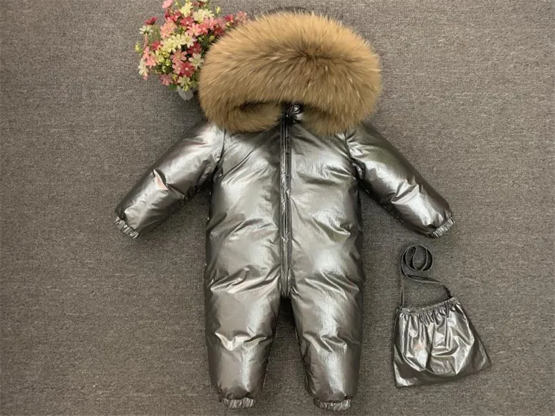 Пуховое пальто для детей ясельного возраста плотное пуховое пальто с меховым капюшоном для детей от 1 до 5 лет, зимнее пальто для мальчиков и девочек пуховая одежда, верхняя одежда