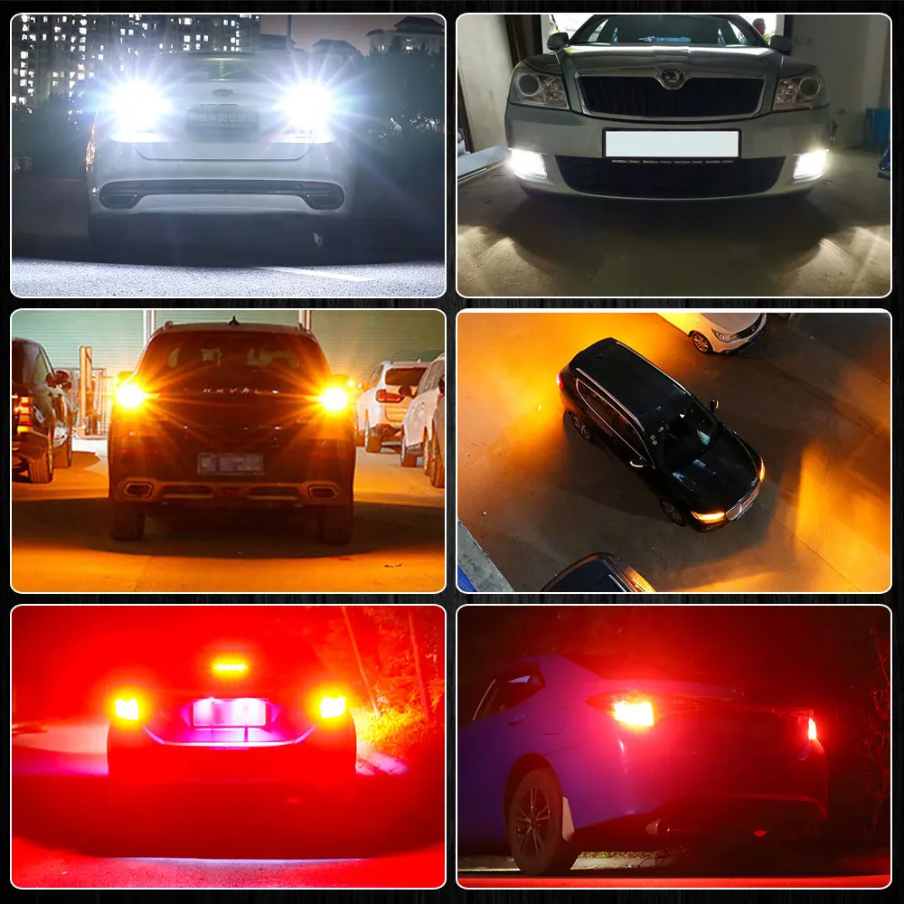 Светодиодный фонарь kammusi 1156 BA15S P21W R5W R10W для автомобильных указателей поворота