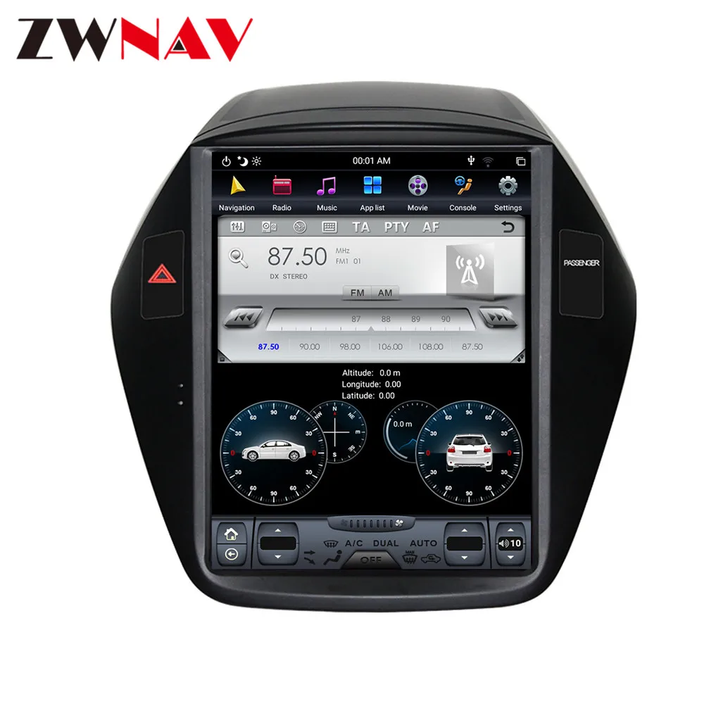 Android 9 64+ 4G Tesla с DSP Carplay Автомобильный мультимедийный плеер стерео для hyundai IX35 2009- авто радио gps навигация
