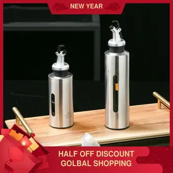

304 Stainless Steel Visual Leak-Proof Oil Pot Gift Funnel Seasoning Bottle Vinegar Bottle Sugar Salt Pepper Transparent Multi