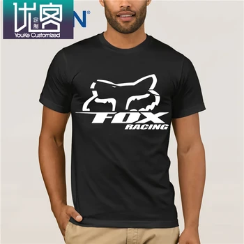 

Fox Logo Racinger Black Men's T-Shirt TeeBlack All Sizes Mens 2018 fashion Brand T Shirt O-Neck 100%cotton T-Shirt Tops Tee cust
