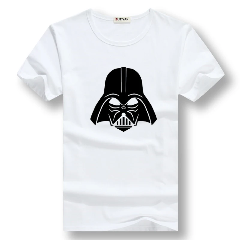 Модная футболка Мужская Уличная футболка с буквенным принтом «Звездные войны», с круглым вырезом, из хлопка, с коротким рукавом, в стиле хип-хоп, белая спортивная футболка для бега