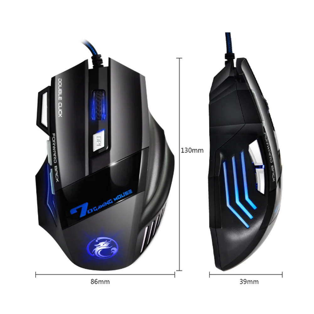 X7 игровой Мышь 7 ключ красочный RGB дыхание светильник игровая есть курица