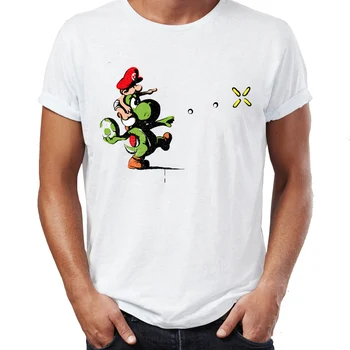 

Men's T Shirt Banksy Yoshi Throwing Eggs Artsy Awesome Artwork Printed Tee