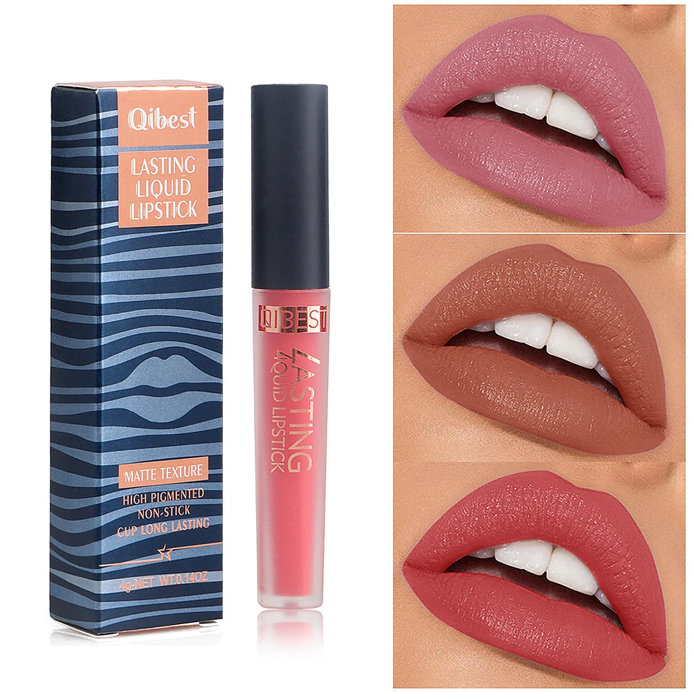 

1PC 15 Color Lipgloss Liquid Lipstick Sexy Matte Waterproof Long Lasting Nude Velour Touch Korea Cute Lip Gloss Cosmetics Makeup