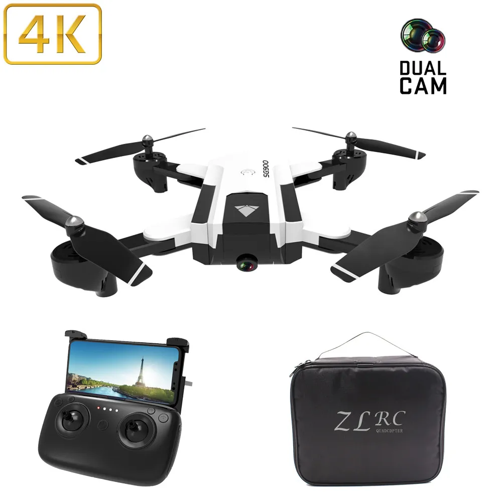 

Profissional 4K / 720P HD Dual Camera WiFi FPV Drone Optical Flow Aerial Video RC Quadcopter Aircraft Quadrocopter Toys