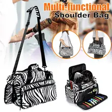 Borsa a tracolla professionale a forbice per parrucchiere Zebra borsa per il trasporto di strumenti per lo Styling dei capelli di grande capacità