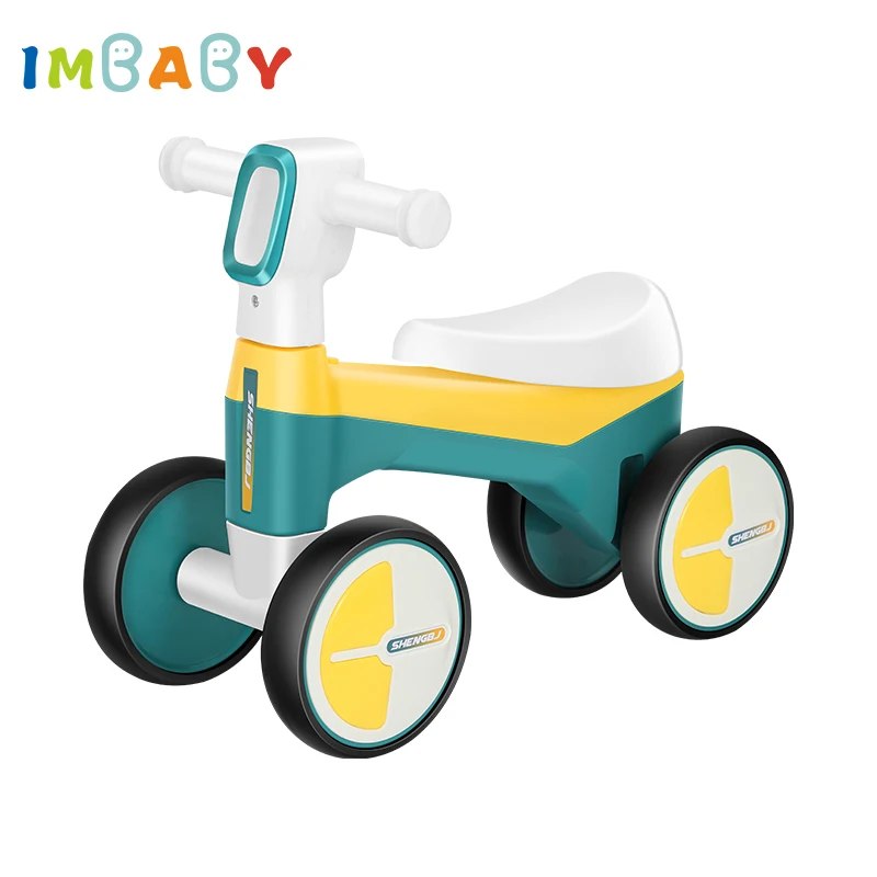 Baby Musical Balance Bike No Pedal Non-Slip 4 Wheel Cycle Riding Toy Infant Indoor Outdoor Learning Walker Push Scooter Kid Gift