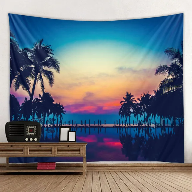 Tapisserie de plage tropicale nordique Mandala tenture murale Hippie décoration de chambre tapisserie psychédélique tapisserie bohème, 6 tailles 2