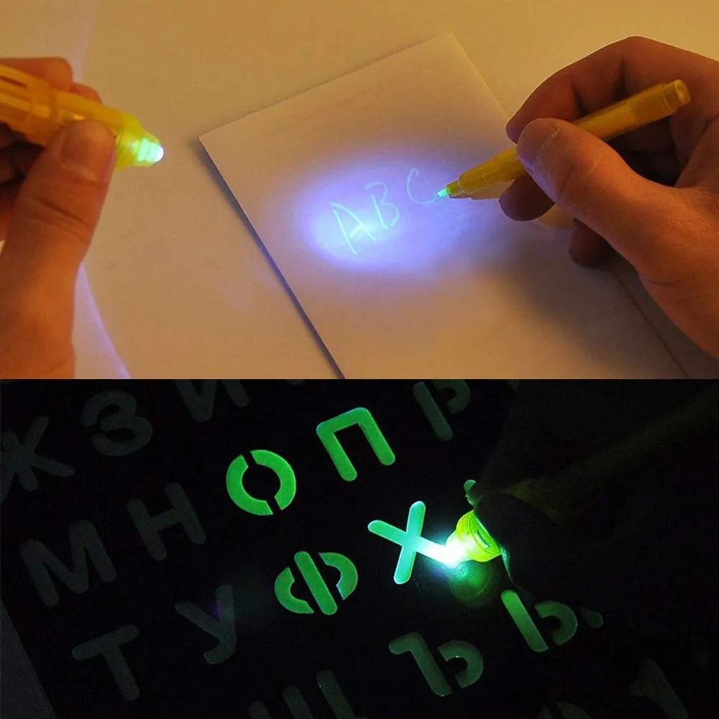 A3 LED Luminous Drawing Board Graffiti Doodle Drawing Tablet Magic Draw With Light-Fun Fluorescent Pen Educational Toy 3Pen/Set