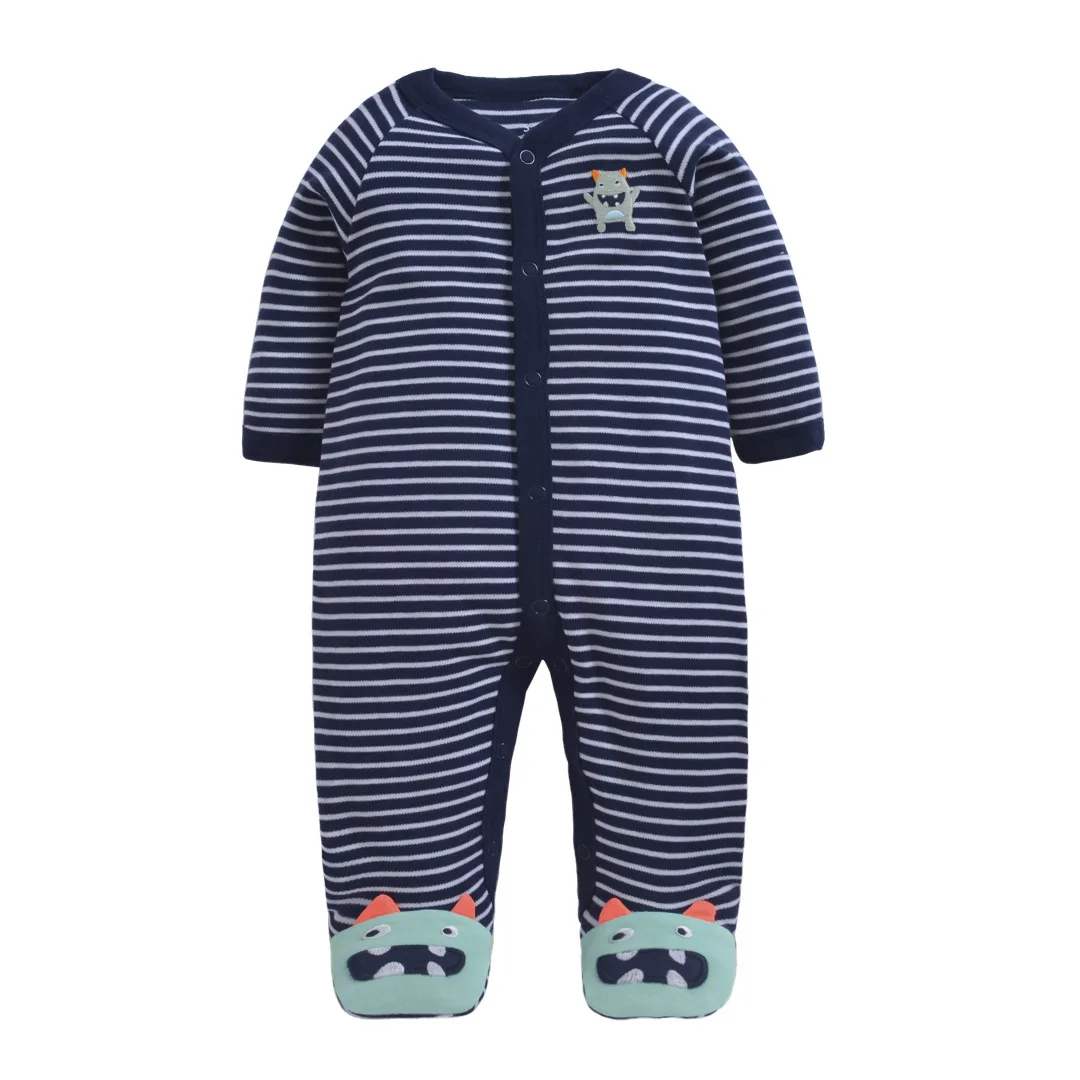 2019 демисезонные детские хлопковые комбинезоны с длинным рукавом брюки для