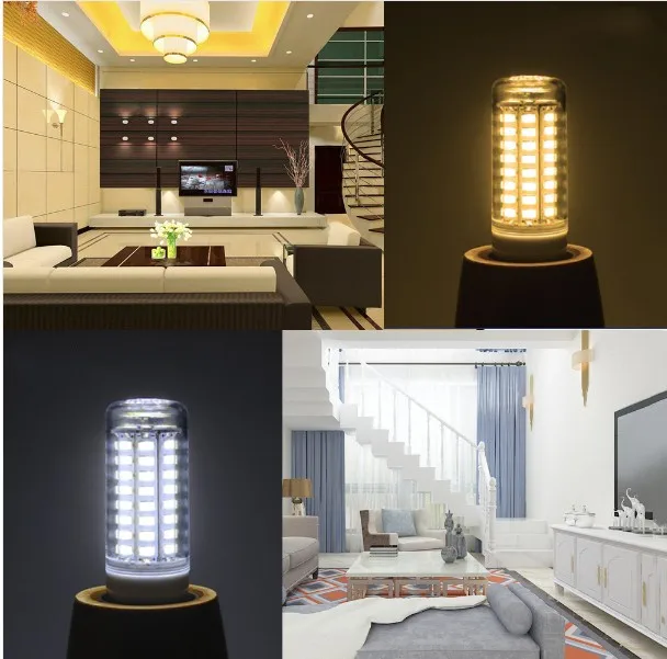 E27 Светодиодный светильник E14 SMD5730 220 В кукурузная лампа 24 36 48 56 69 72 светодиодный s