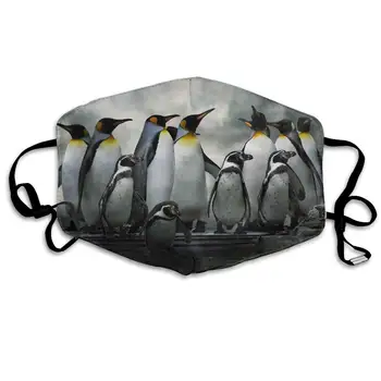 

Penguin Family Anti Dust Half Face Mouth Mask, Unisex Cotton Warm Fashion Adjustable Washable Mask