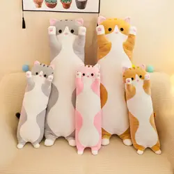 Bonito travesseiro de pelúcia brinquedo dormindo bonito cusion boneca chubby brinquedo confortável abraçando bonito animal de pelúcia gato travesseiro para crianças presente