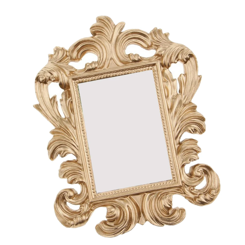 Gold Resin Stand Picture Frame - Vintage Style Photo Frame Wedding Home Decor Party Favor Bridal Anniversary Frame