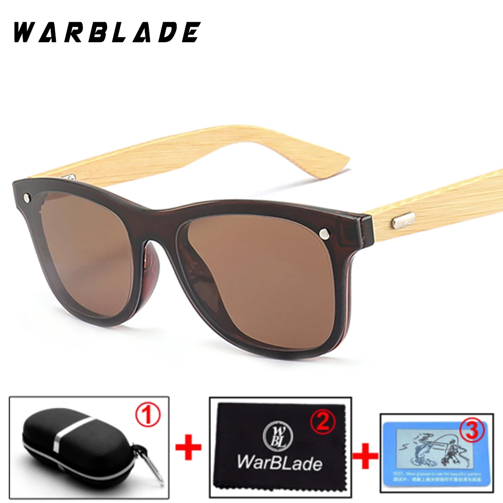 brown lens WarBLade деревянные солнцезащитные очки мужские бамбуковые солнцезащитные очки женские фирменные дизайнерские спортивные Золотые Зеркальные Солнцезащитные очки женские s с оригинальной коробкой - Цвет линз: brown lens