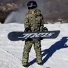 -30 Camouflage Men's Snow Clothes Skiing Suit Sets Snowboarding Costume 10k Waterproof Thicker Warm Snow Jackets and Strap Pants ► Photo 2/6