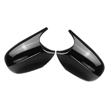 

2pcs ABS Glossy Black Rear View Side Wing Mirror Cover Cap Trim Fit For BMW E90 E91 E92 E93 LCI Facelifted