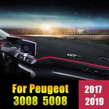 Для peugeot 3008 GT 5008 LHD/RHD Приборная панель автомобиля Избегайте светильник покрытия коврики анти-УФ ковры колодки протектор Аксессуары