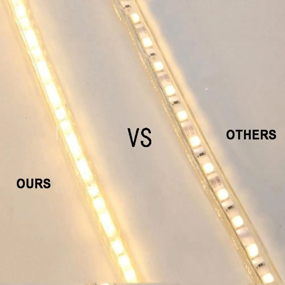 Super bright 220V AC  LED Strips waterproof SMD 3014 5M 600 LEDs Flexible Light + power plug  Free Shipping