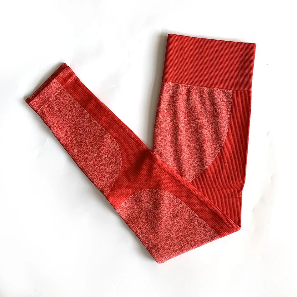2 шт. бесшовный комплект для йоги Женская одежда для фитнеса спортивная одежда женские леггинсы для спортзала мягкий пуш-ап спортивный бюстгальтер спортивный костюм - Цвет: Red pant