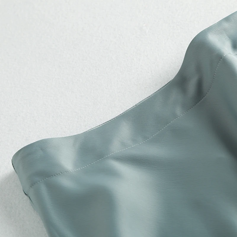 تنورة متوسطة الطول من الساتان للنساء ، تنورة طويلة...