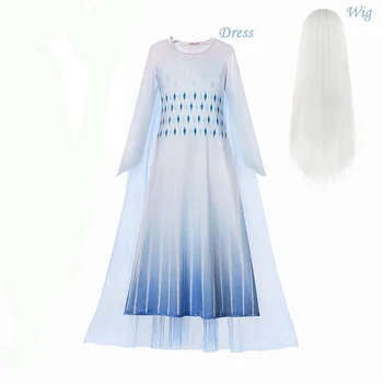 

Toddler Winter New Princess Dress Elsa White Dress Snow Queen 2 Role Playing Costumes Fancy Elsa And Anna Game Cosplay Clothes