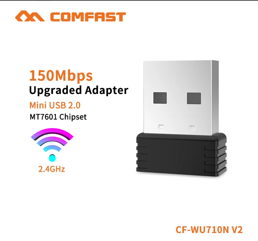 150 Мбит/с мини Wi-Fi адаптер 802.11b/G/N 2dBi антенна USB2.0 Wifi приемник беспроводная сетевая