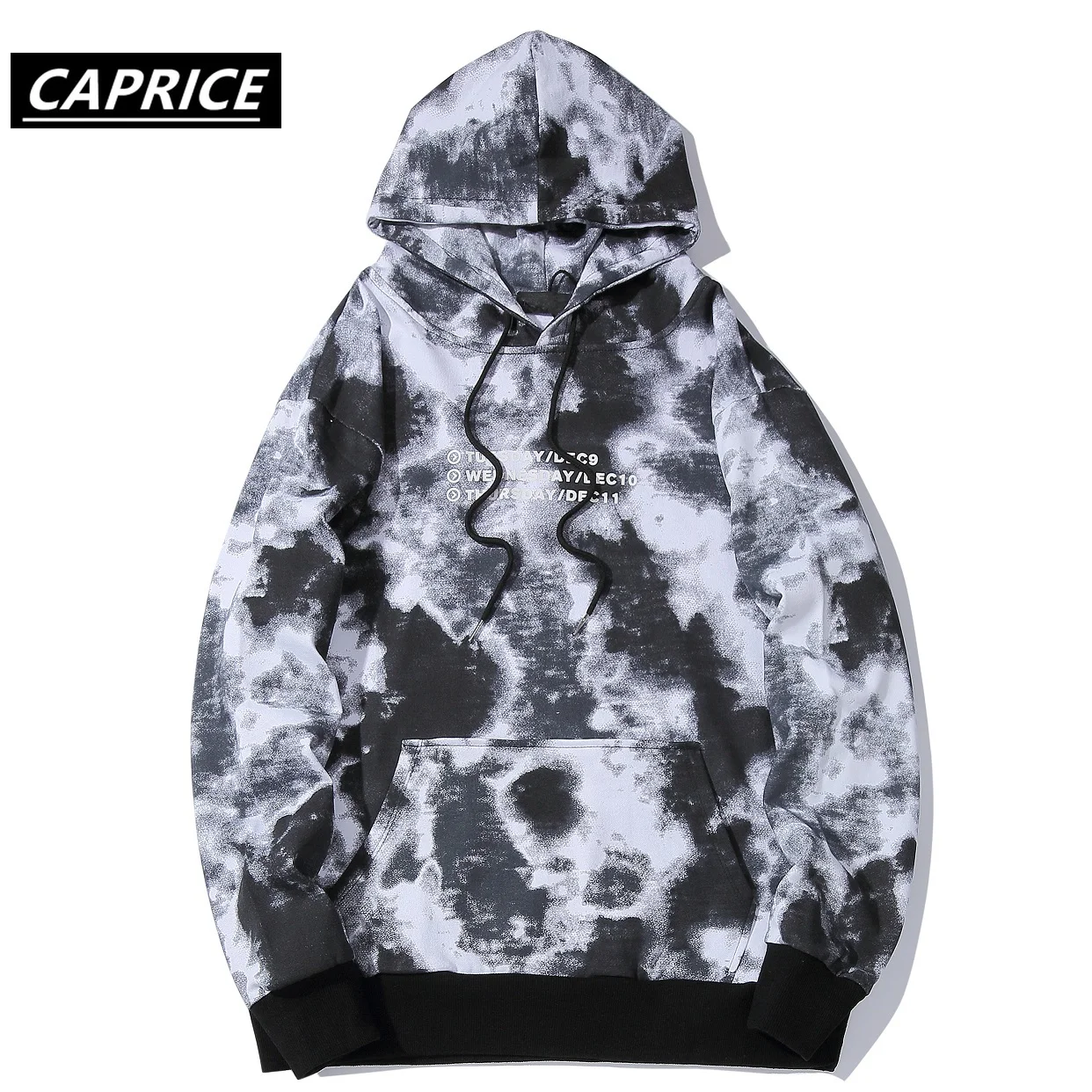 Мужские толстовки с надписью Tie Dye,, Harajuku, уличная одежда, Повседневный хлопковый цветной пуловер с часами, модные мужские топы с длинным рукавом
