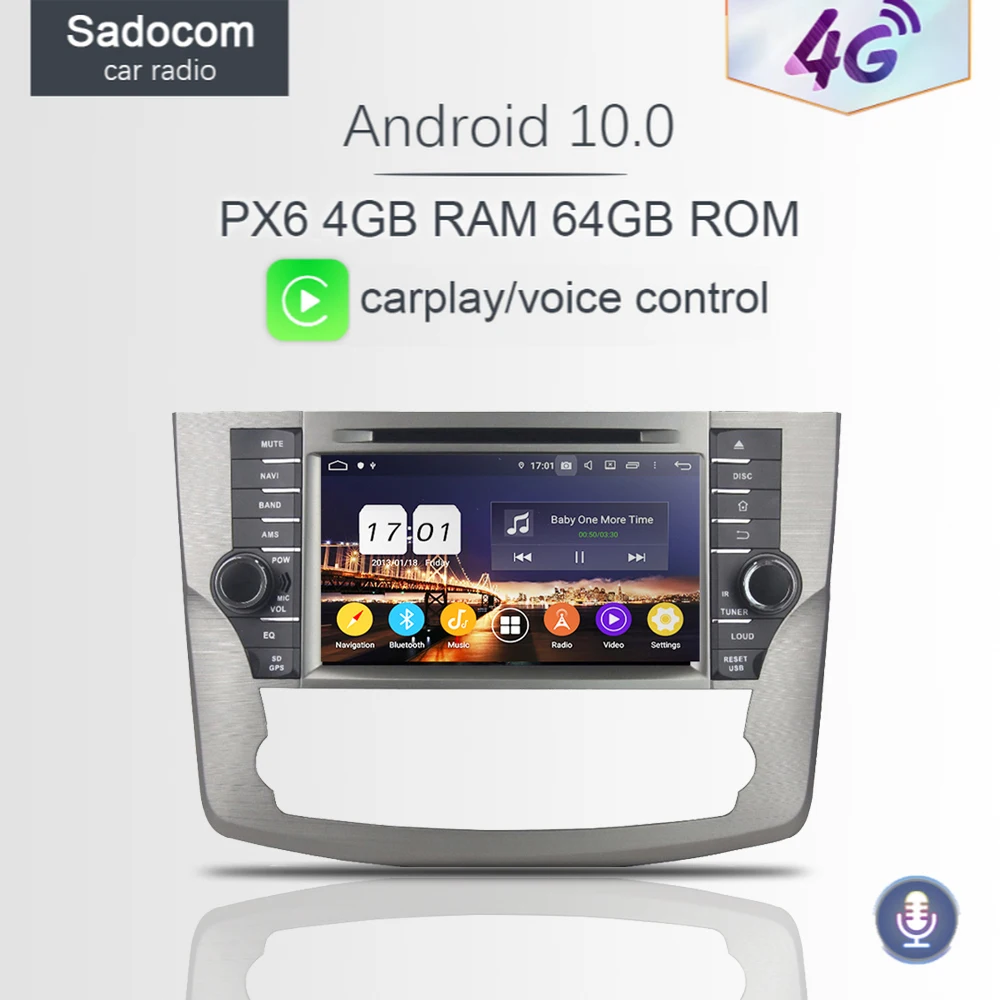 720P PX6 Android 10 0 для Toyota Avalon 2011 2012 4 ГБ ОЗУ автомобильный DVD мультимедийный плеер Wifi