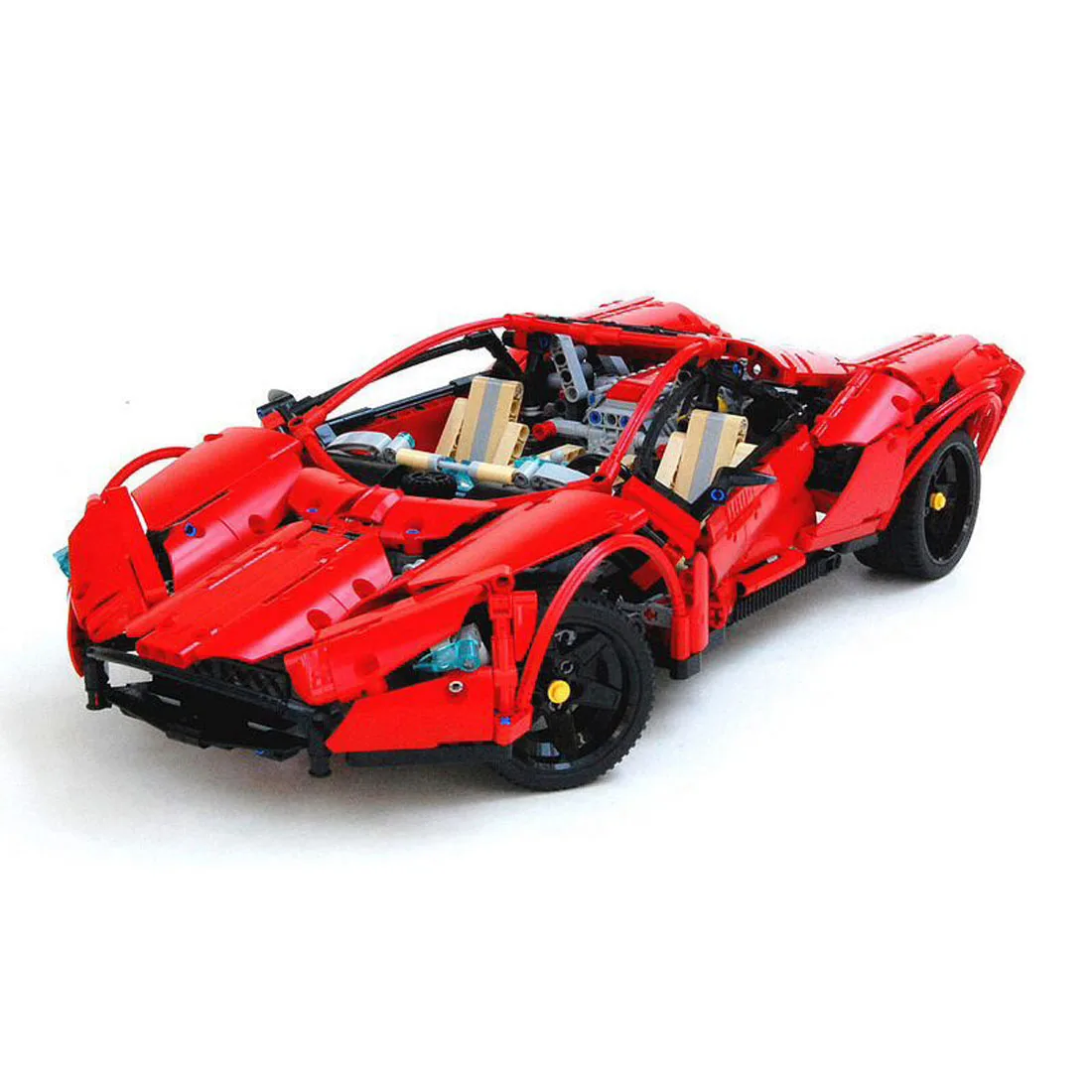 

1607Pcs MOC RC Sports Car Vehicle Model High Level Assembly Small Particle Building Block Set with Motor Remote Control Red