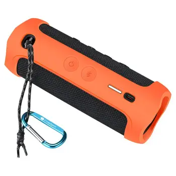 

Silicone Protector Case Cover Skin With Carabiner For Flip 5 Bluetooth Speaker