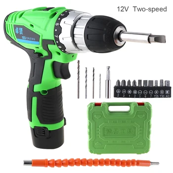 

Cordless 12V Rechargeable Lithium Battery Electric Drill Power Tool with Batch Head Flexible Shaft for Handling Screws Punching