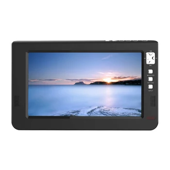 

9 Inch 16:9 Airplane Digital Analog TV Mini Portable Television With Remote Control Led HD TFT DVBT2 Home Car Black Universal