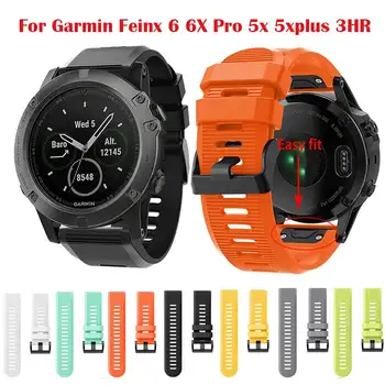

For 20 22 26MM Garmin Fenix 6 6X 6S Pro 5S 5X 5 Plus 3HR Silicone Strap Forerunner 935 Instinct Watchband Quick Fit Band corre