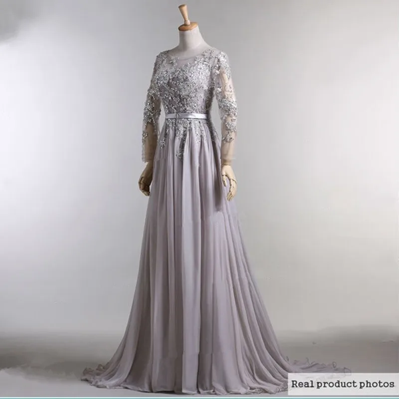 Grey gowns with sleeves Clearance