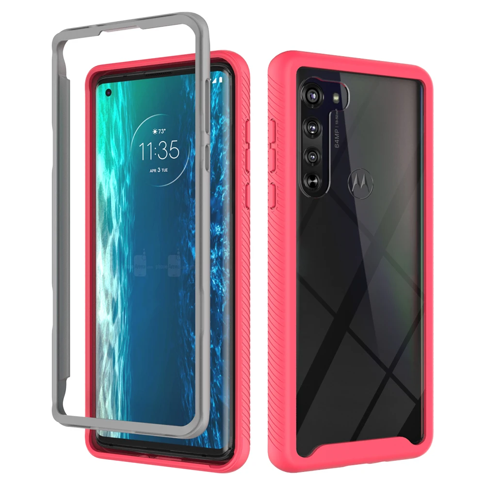 Модный армированный бампер противоударный чехол для телефона Motorola Edge One Fusion