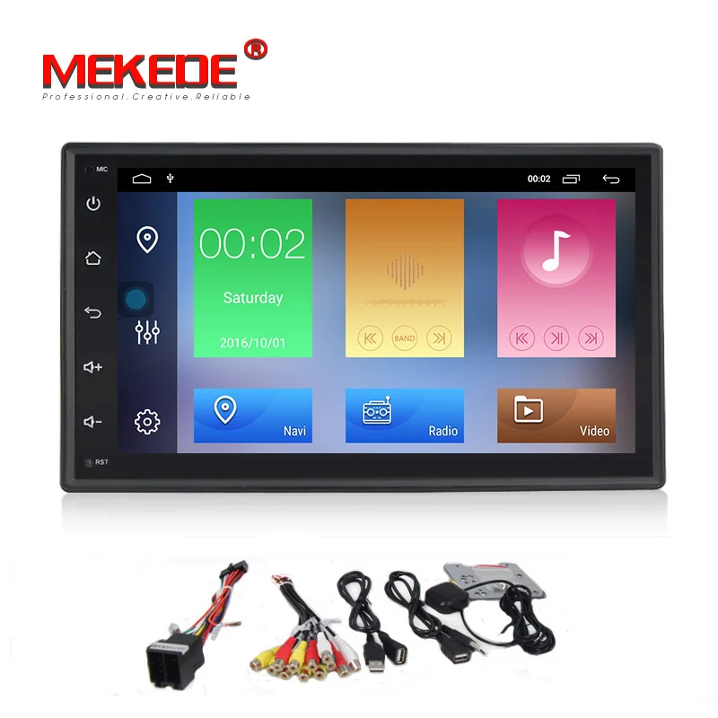 MEKEDE 2Din Android 9 1 2 + 32G RDS автомобильное радио универсальная GPS навигация WiFi 1024*600