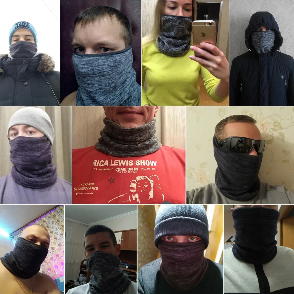 Зимняя Флисовая Балаклава, мотоциклетная повязка на шею, повязка на голову, бандана для холодной погоды, теплая Байкерская маска на голову