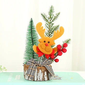 

23*15*7.5 CM Mini Christmas Trees Xmas Decorations Artificial Small Pine Tree Desktop Christmas Festival Ornaments Home Festival