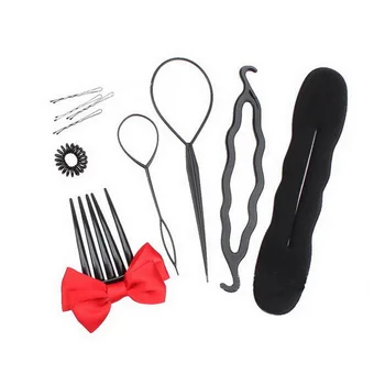 

6PCS Magic Hairdisk Sponge Device Bun Headbands Braiding Tools Hair Styling Accessories