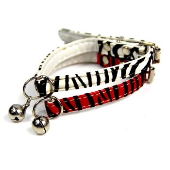 

Transer Pet Supply Adjustable Leopard Print Small Pet Cat Dog Collar with Bell