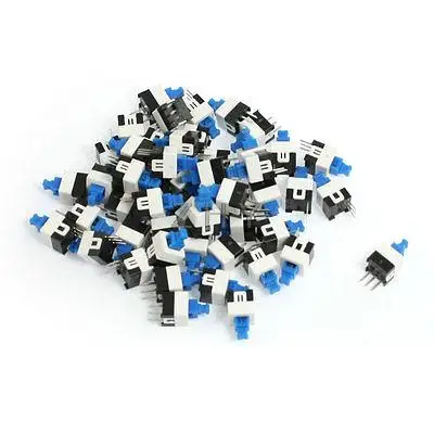 

50 Pcs Momentary Contact 3 Pin Torch Push Button Switch 7x7mm